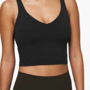 Lululemon Solid Black Align Tank Bra Top S/M